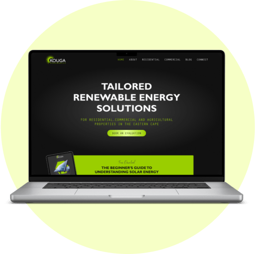 Kouga renewables branding and website