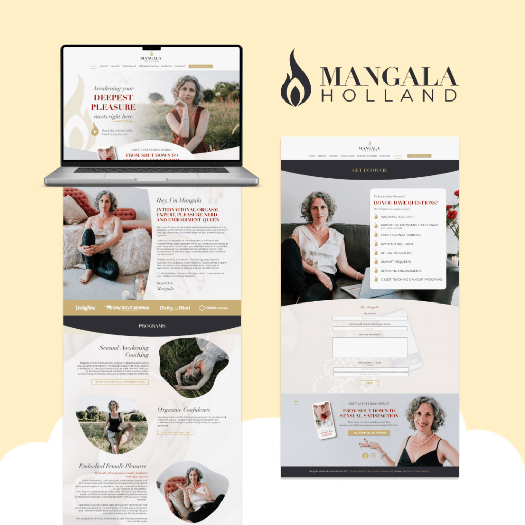 Mangala Holland Website Design
